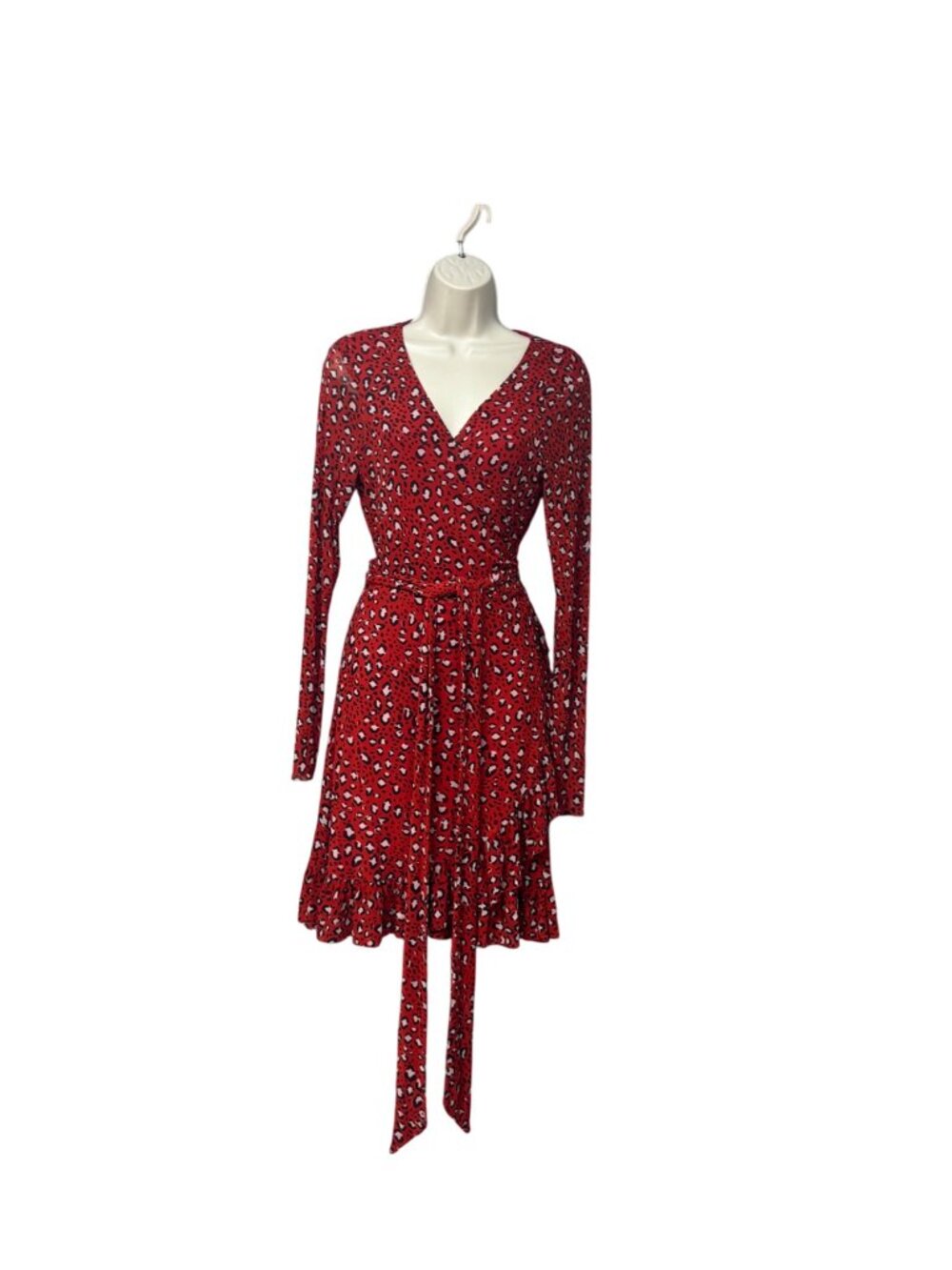 Sanctuary Emma Ruffled Wrap Dress, Red, Size M - Picture 11 of 11